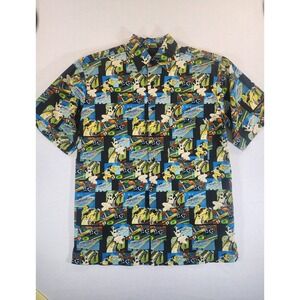 Utopia Mens M Welcome To Fabulous Las Vegas Pin Up Girl Casino AOP‎ Button Up